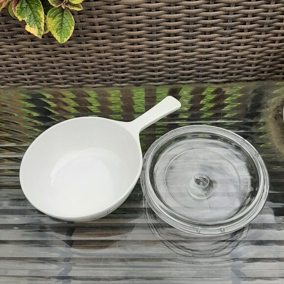 Corelle ‘Shadow Iris’ 1 Pint Menuette Pan w/ Pyrex Lid / Vintage 'Shadow Iris' - Picture 4 of 8